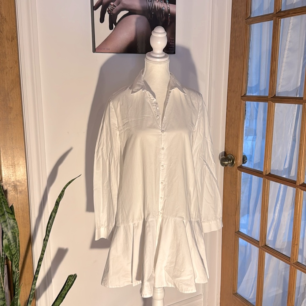 🌺 gorgeous white blouse dress size M!🌺